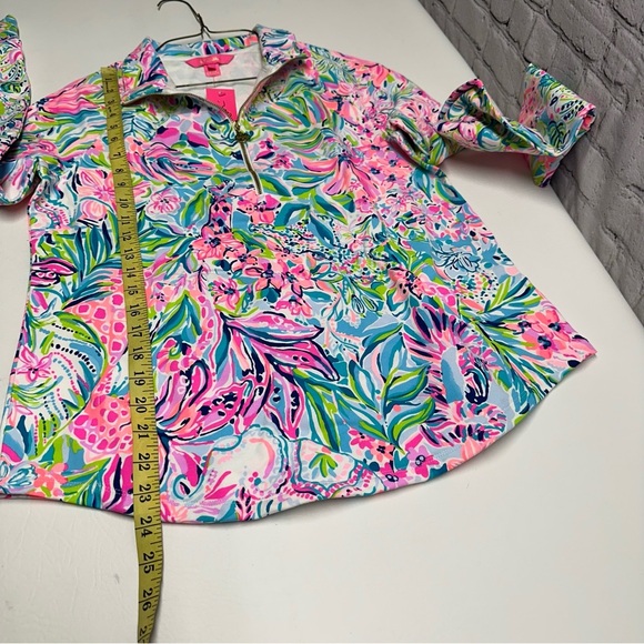 Lilly Pulitzer Pink and Blue Floral Top size Small NWT - Picture 3 of 9